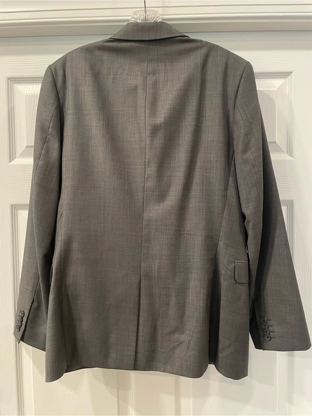 Express 38R Fitted Photographer Suit 32x30 Wool Blend Gray Two Button
